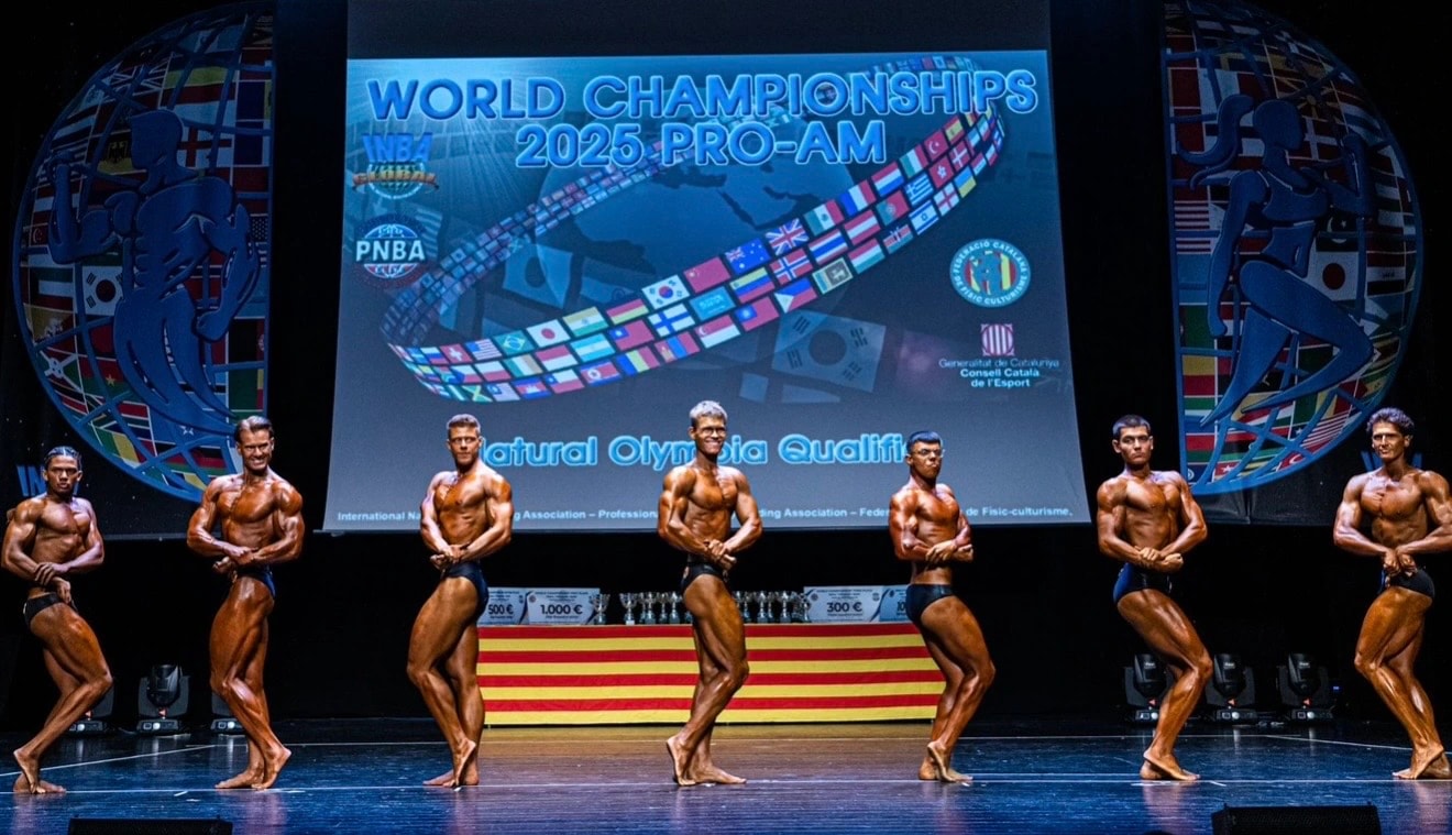 Finalisti Classic Physique na Majstrovstvách sveta 2025 Pro-Am, medzi nimi Bohuš Zeman
